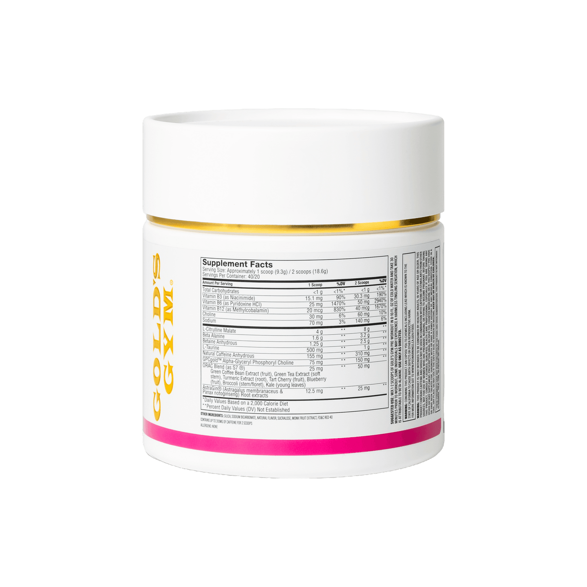 Gold's Gym Pre-Workout Powder