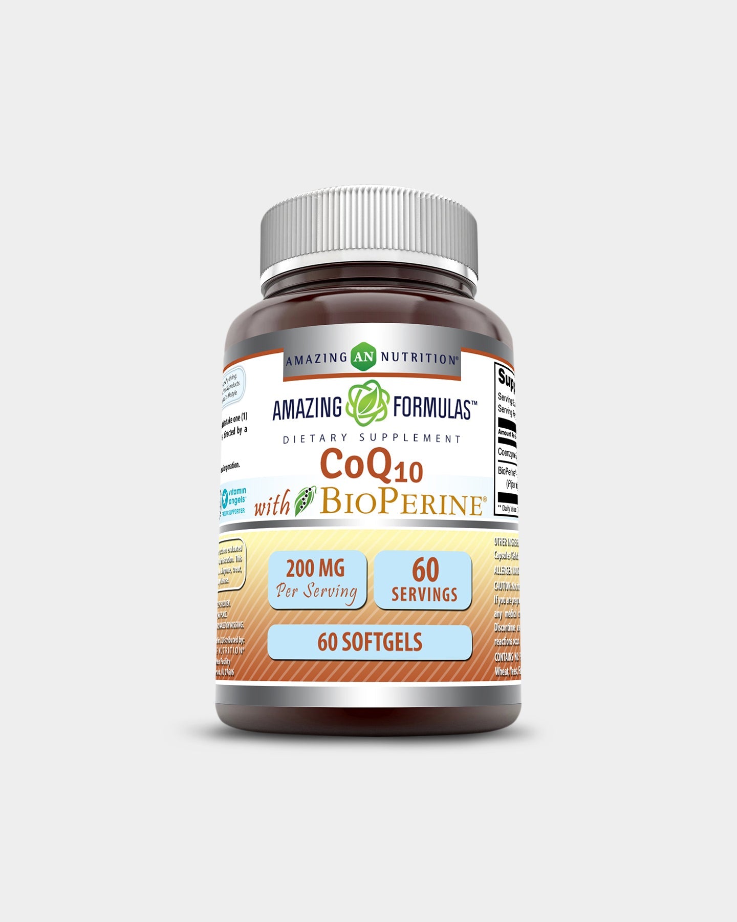 Amazing Nutrition Amazing Formulas CoQ10 with Bioperine 200 Mg - Bodybuilding.com