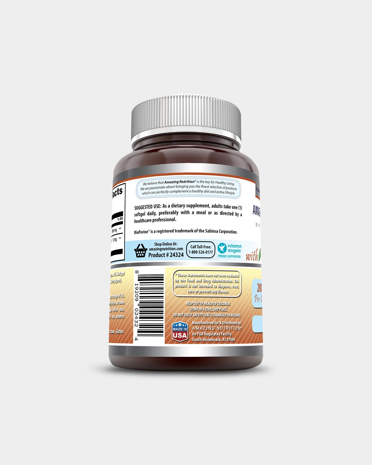 Amazing Nutrition Amazing Formulas CoQ10 with Bioperine 200 Mg - Bodybuilding.com