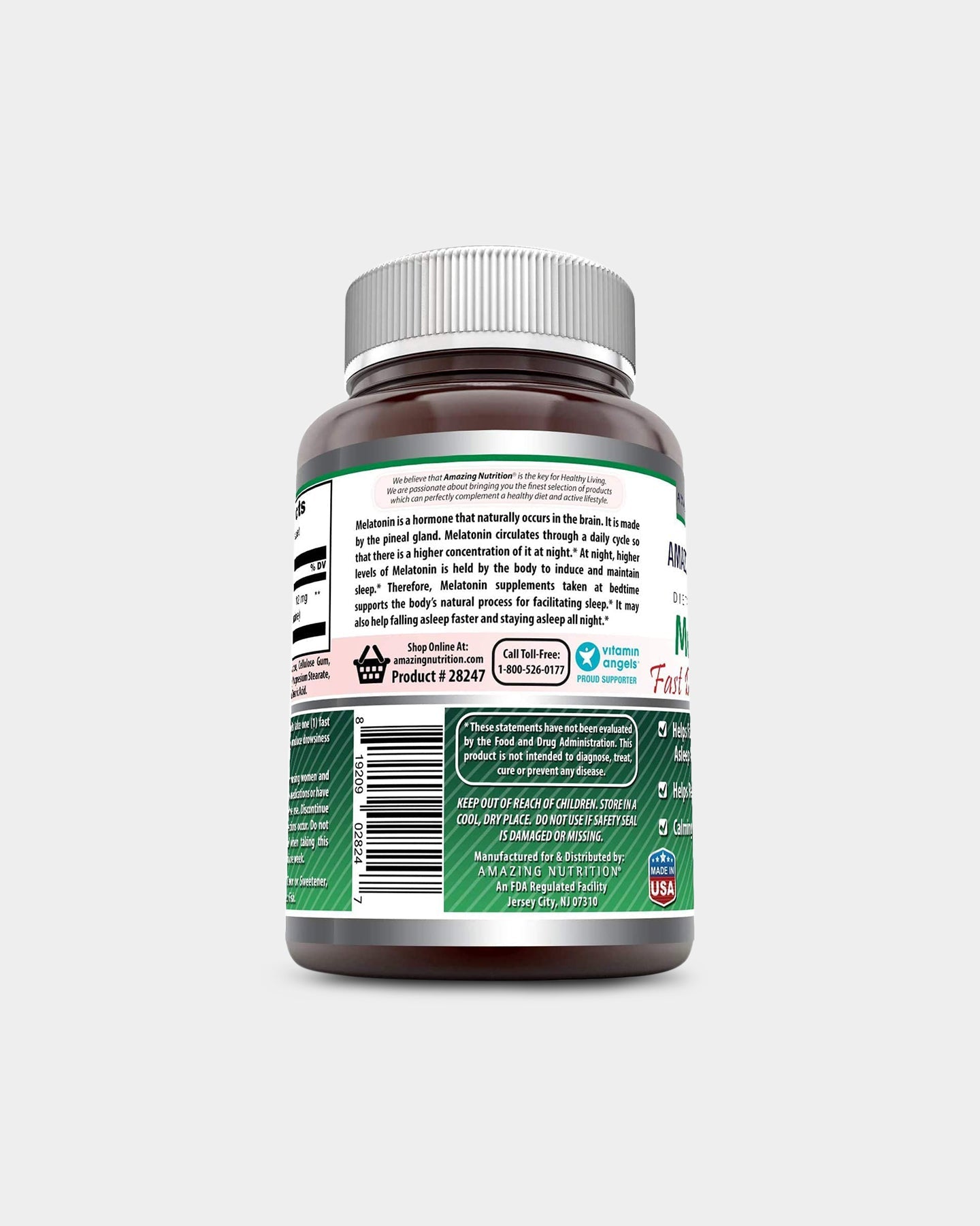 Amazing Nutrition Amazing Formulas Melatonin - Fast Dissolving 12 MG - Bodybuilding.com