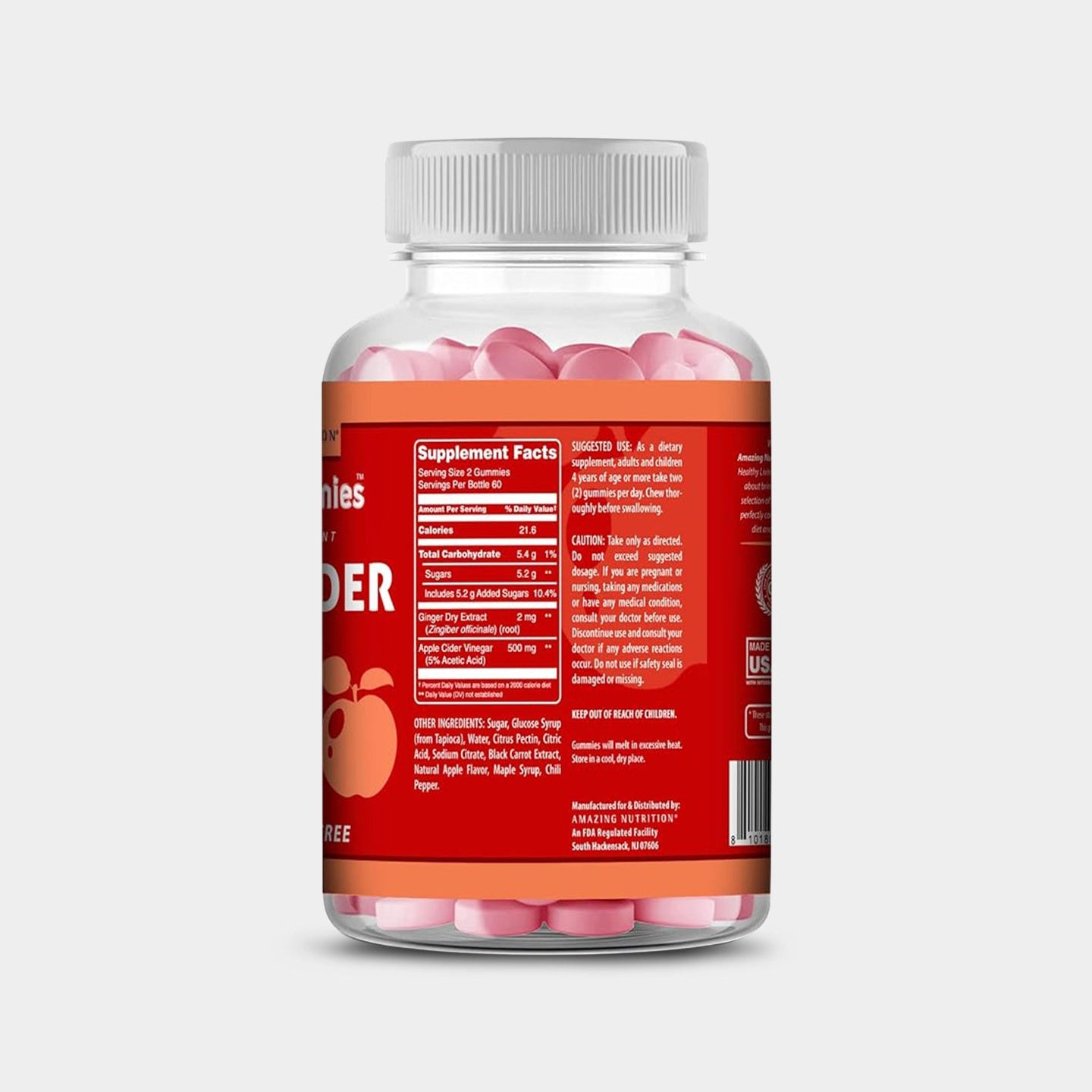 Amazing Nutrition Amazing Gummies Apple Cider Vinegar - Bodybuilding.com