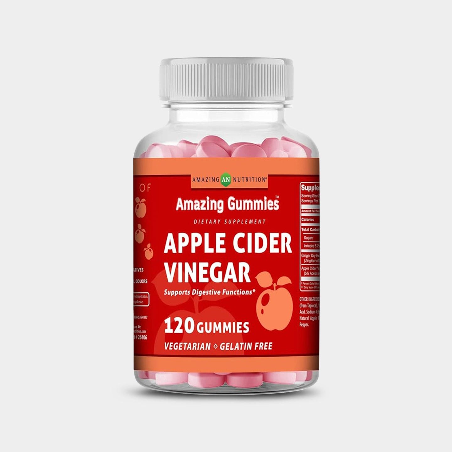 Amazing Nutrition Amazing Gummies Apple Cider Vinegar - Bodybuilding.com