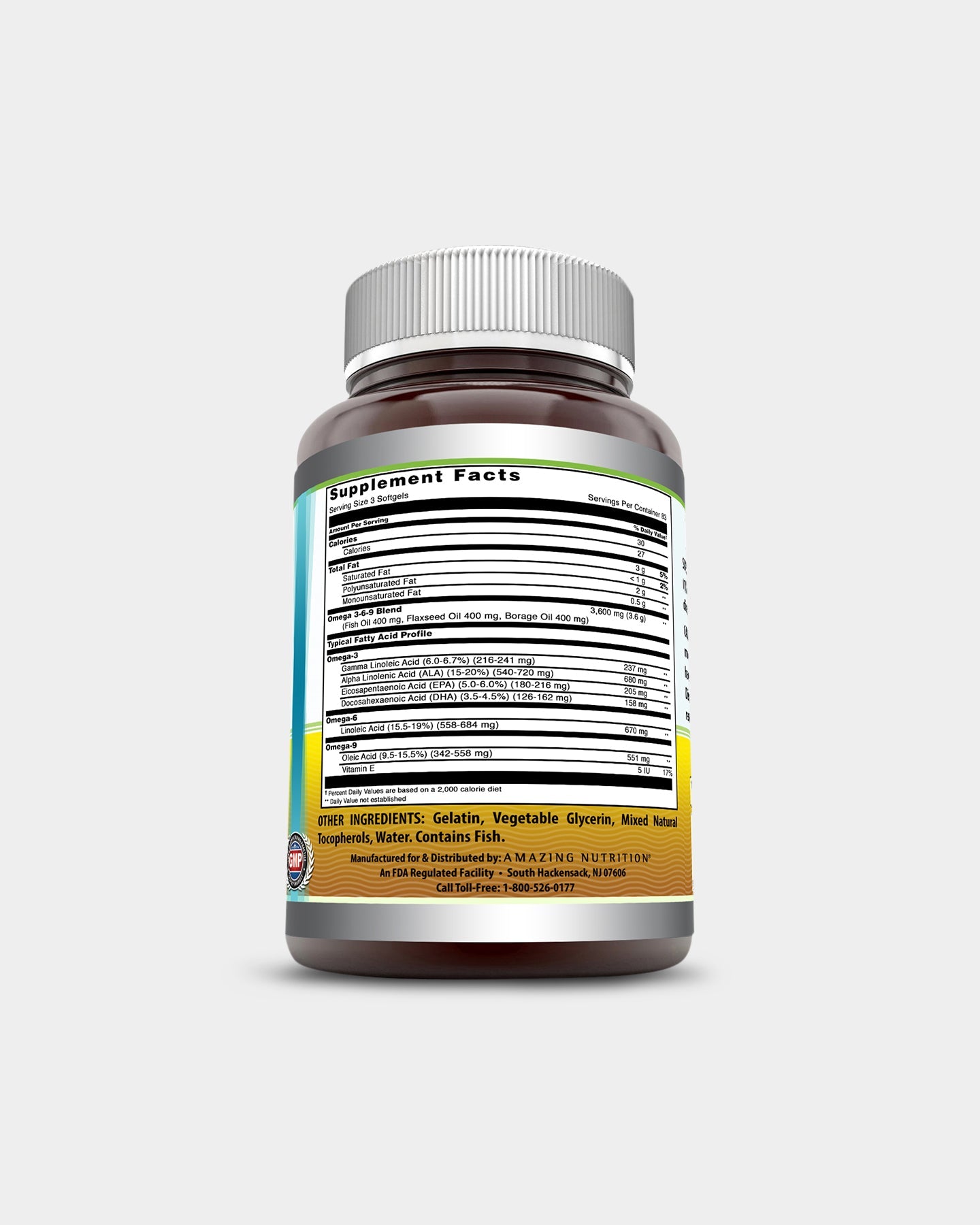 Amazing Nutrition Amazing Omega Omega 3 6 9 1200 mg - Bodybuilding.com