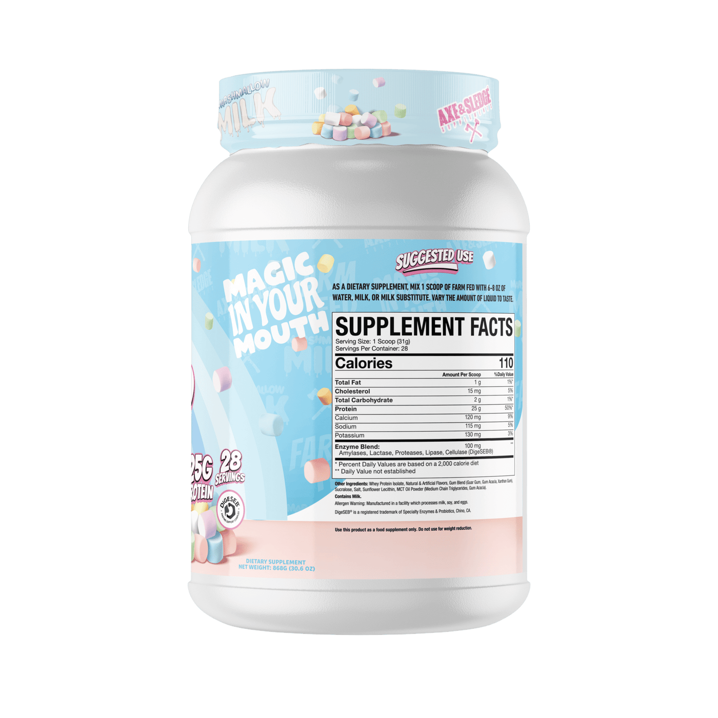 Axe & Sledge Farm Fed 25g Whey Isolate Protein - Bodybuilding.com