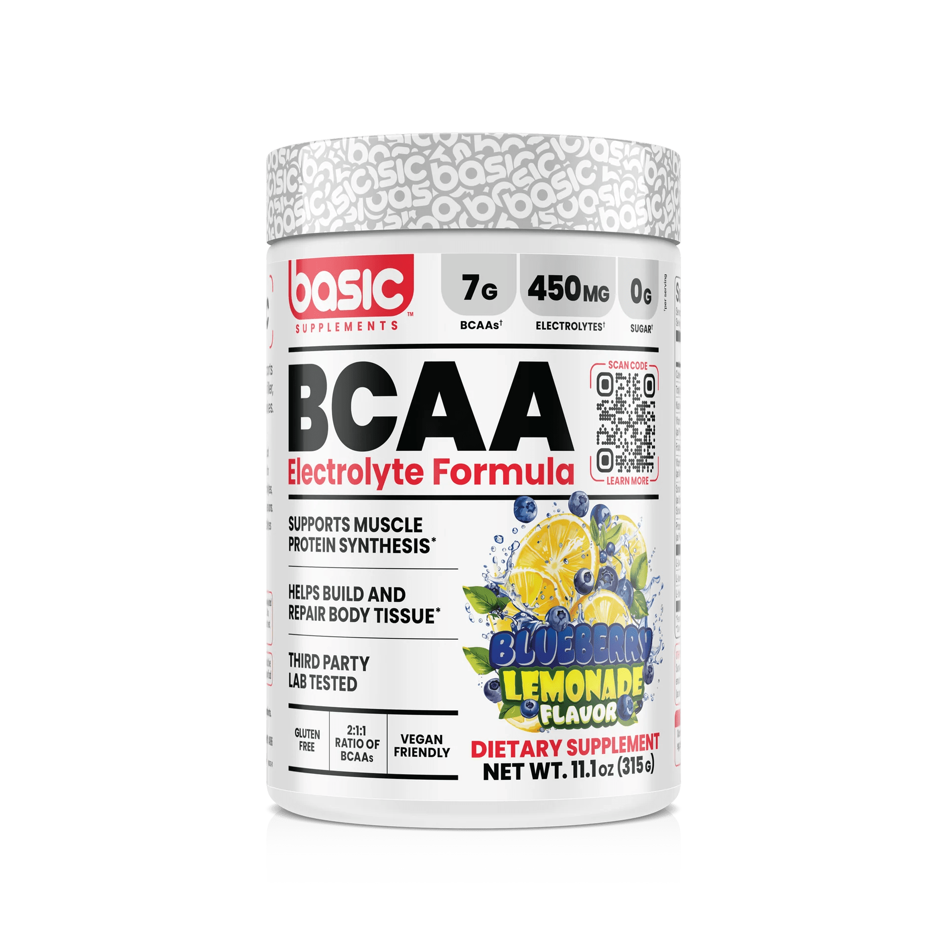 Basic Supplements Basic BCAA, Blueberry Lemonade - Bodybuilding.com