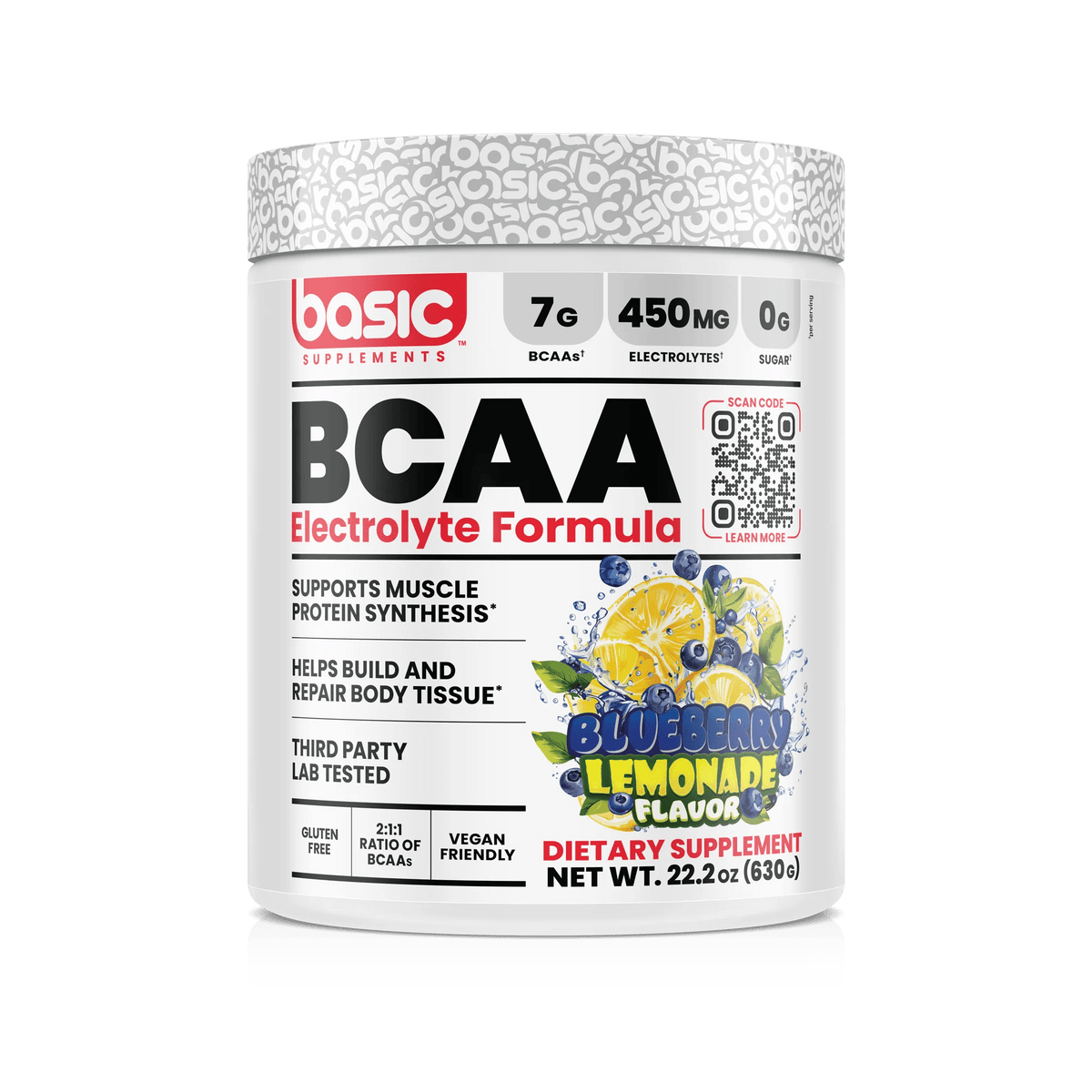 Basic Supplements Basic BCAA, Blueberry Lemonade - Bodybuilding.com
