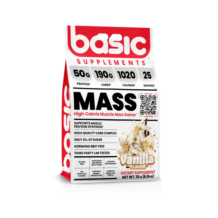 Basic Supplements Basic Mass 15lb, Vanilla - Bodybuilding.com