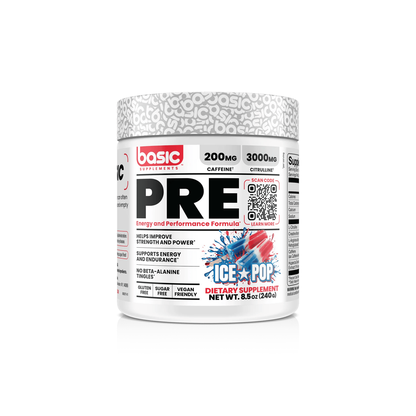 Basic Supplements Basic PRE, Ice Pop - Bodybuilding.com