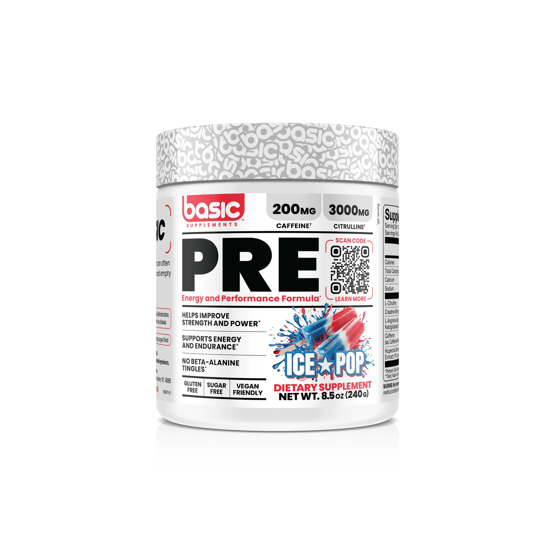 Basic Supplements Basic PRE, Ice Pop - Bodybuilding.com