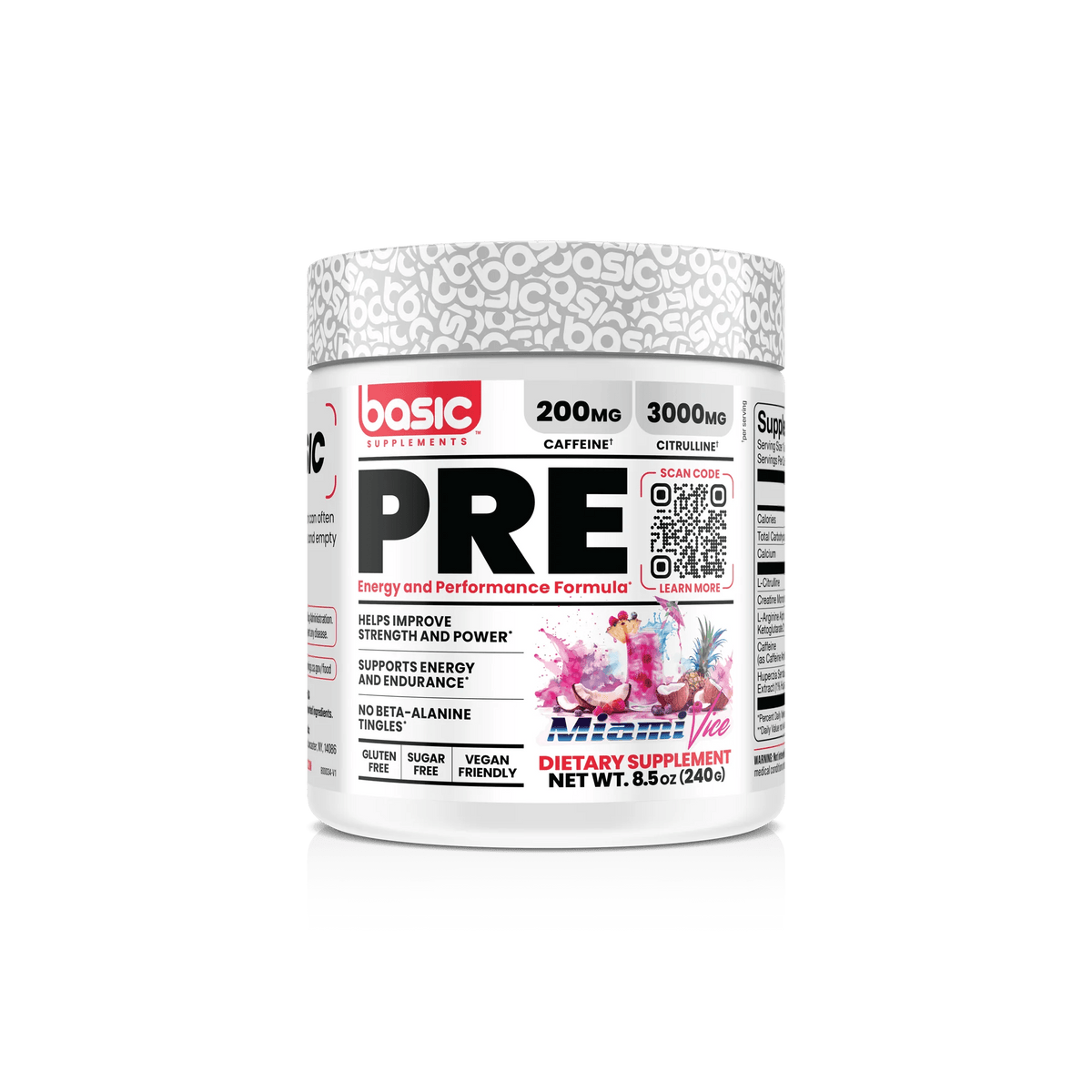 Basic Supplements Basic PRE, Miami Vice - Bodybuilding.com
