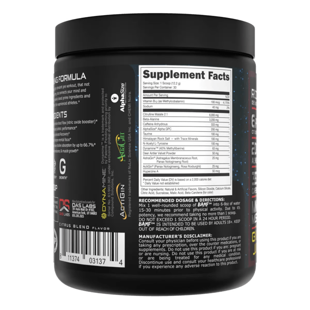 Bucked Up BAMF Nootropic High Stimulant Pre - Workout - Bodybuilding.com