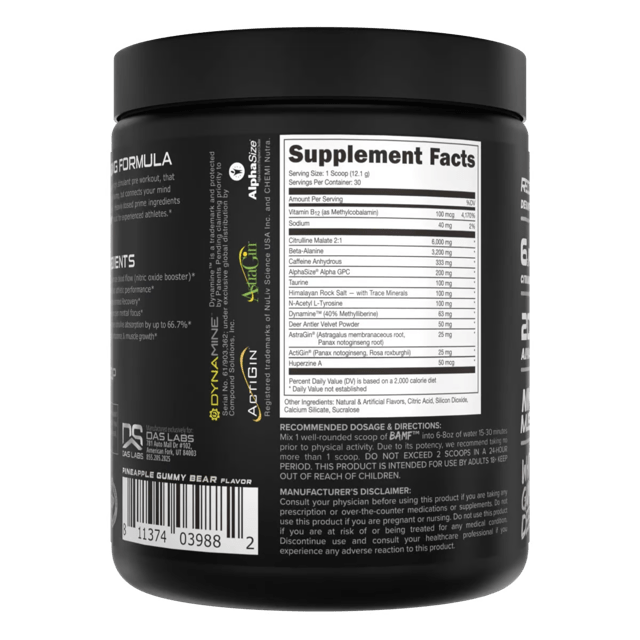 Bucked Up BAMF Nootropic High Stimulant Pre - Workout - Bodybuilding.com