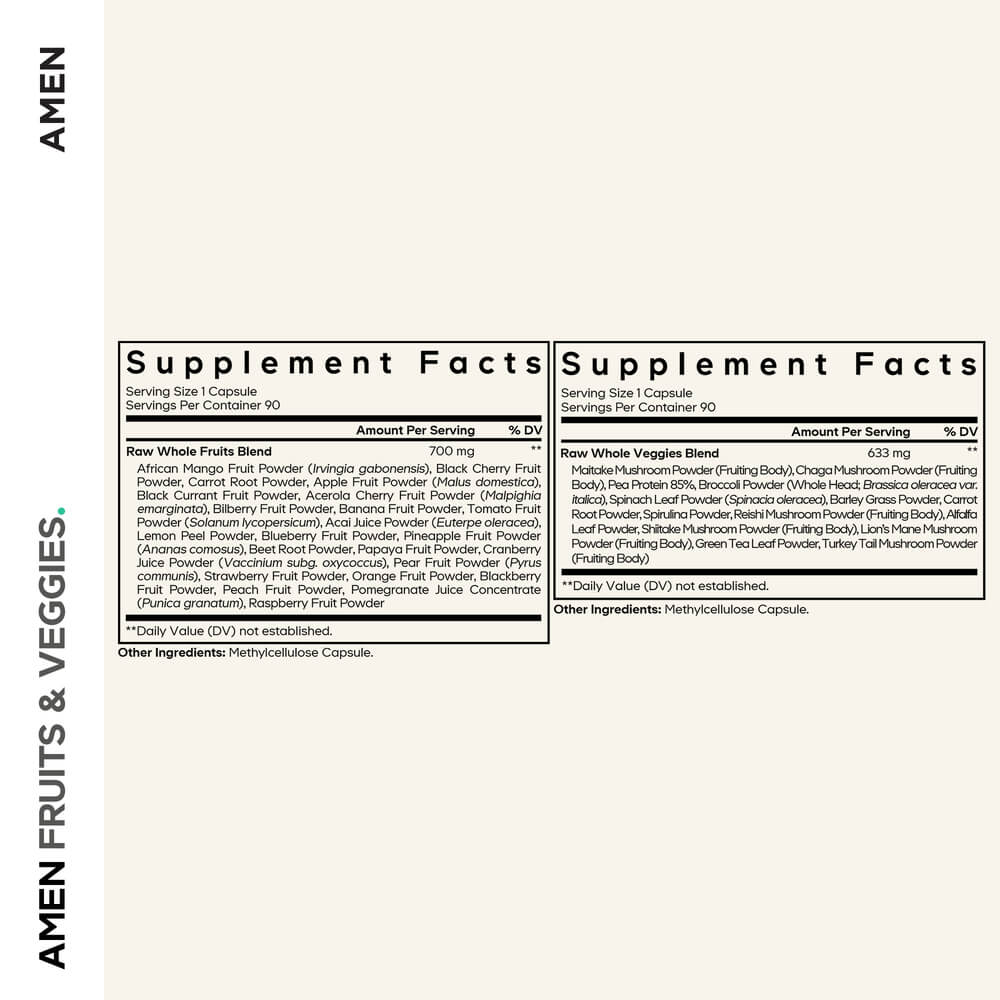 Codeage Amen Fruits + Veggies Multivitamin Bundle - Bodybuilding.com
