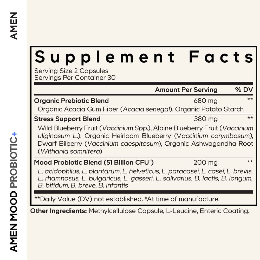 Codeage Amen Mood Probiotic + - Bodybuilding.com