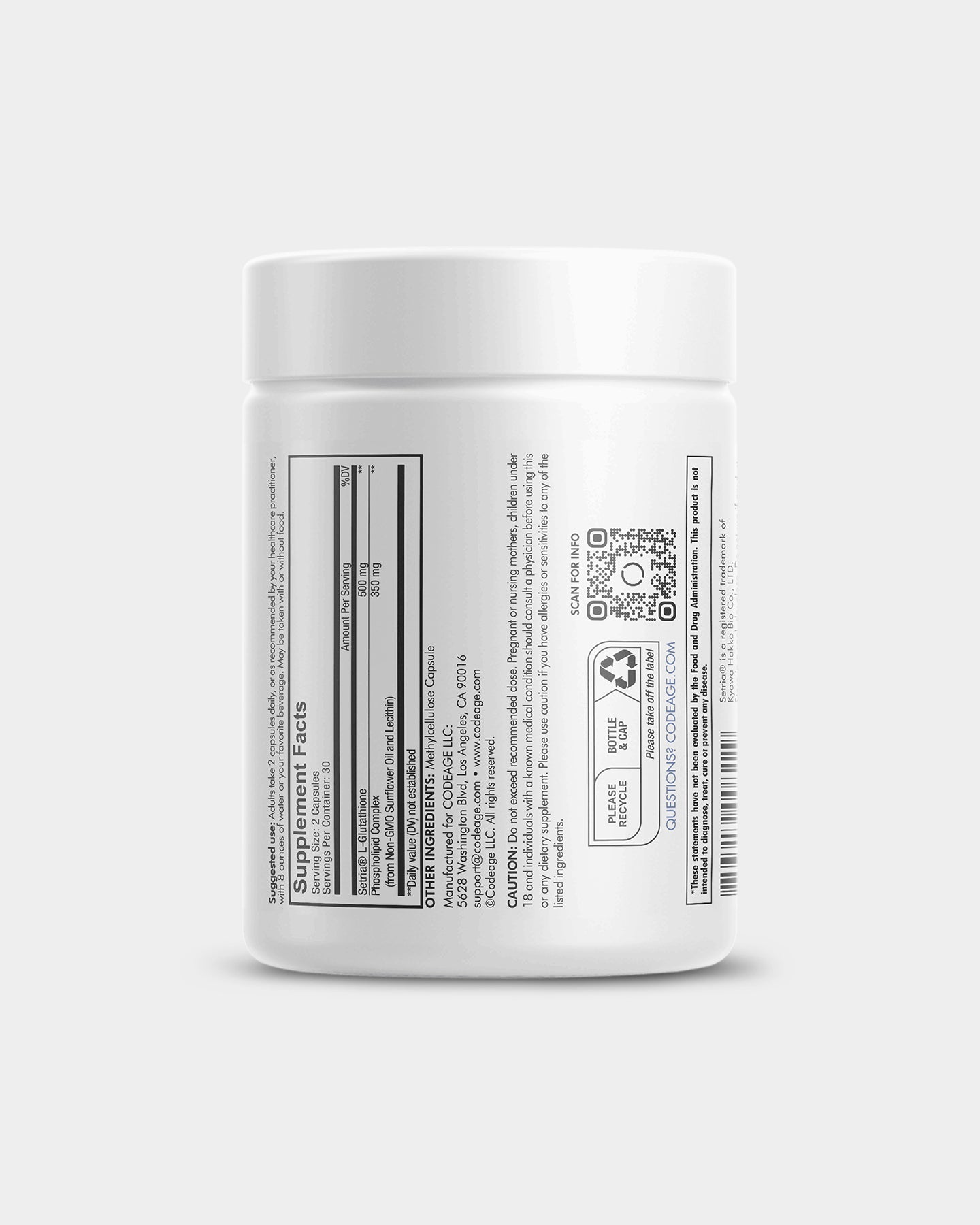 Codeage Antioxidant Liposomal Glutathione Supplement - Bodybuilding.com