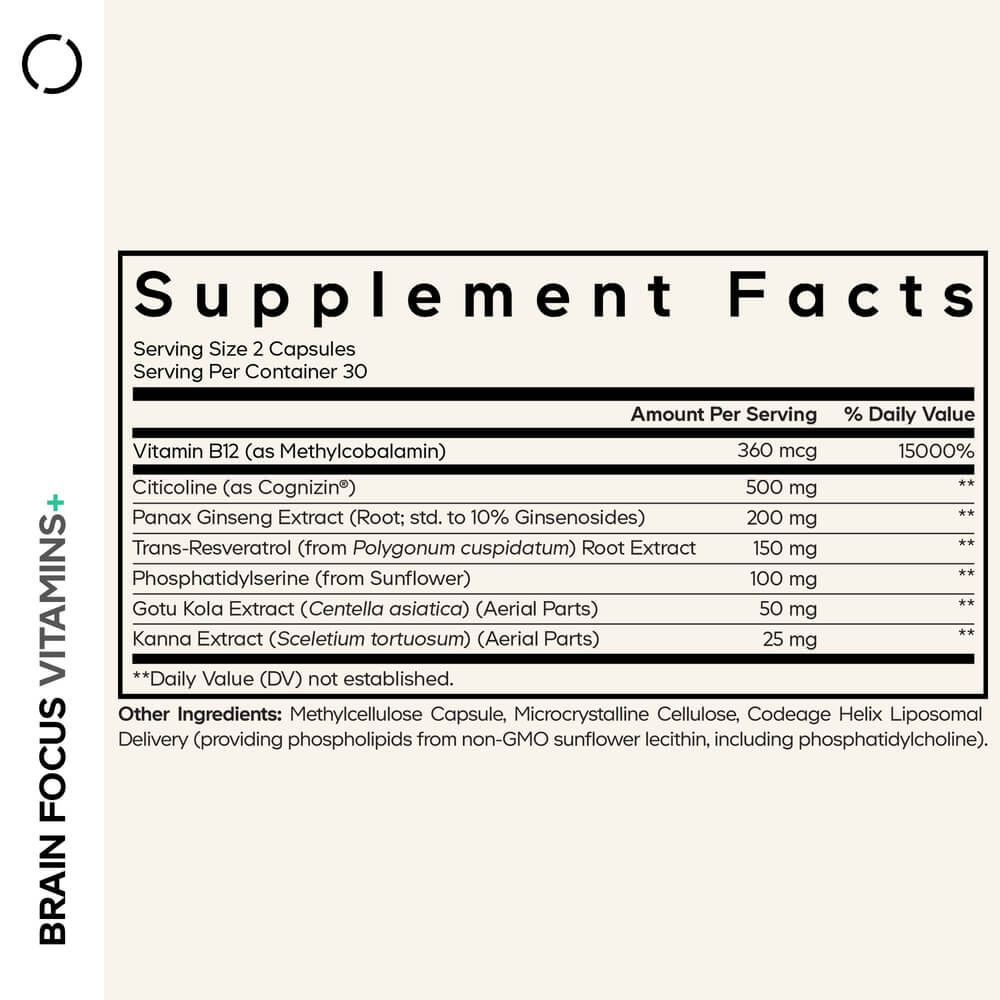 Codeage Brain Focus Vitamins+ - Bodybuilding.com