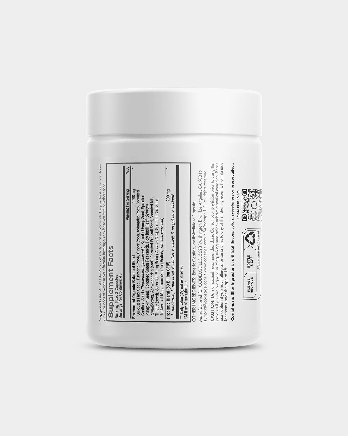 Codeage Digestion SBO Probiotic+ 50 Supplement - Bodybuilding.com