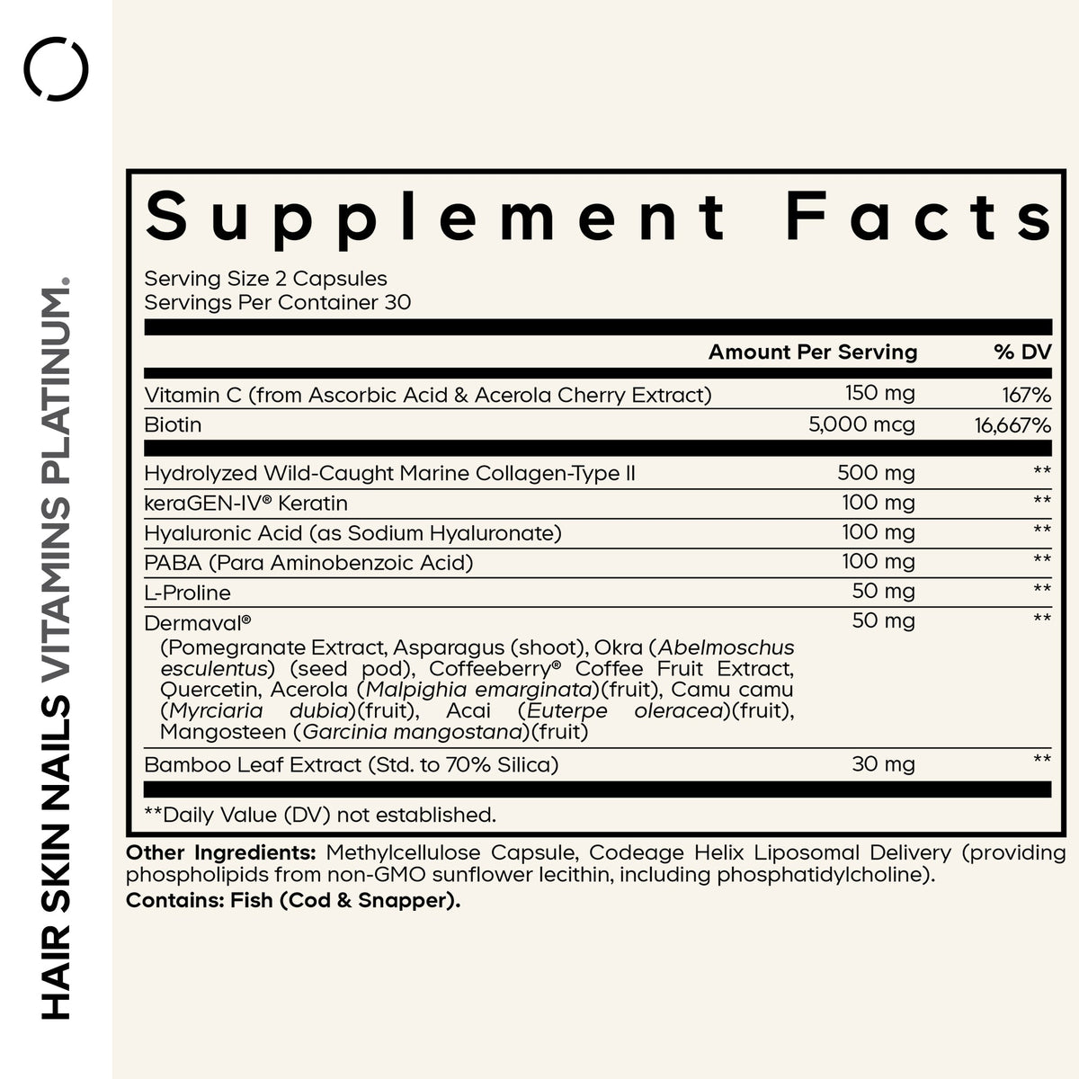 Codeage Hair Skin Nails Vitamins Platinum - Bodybuilding.com