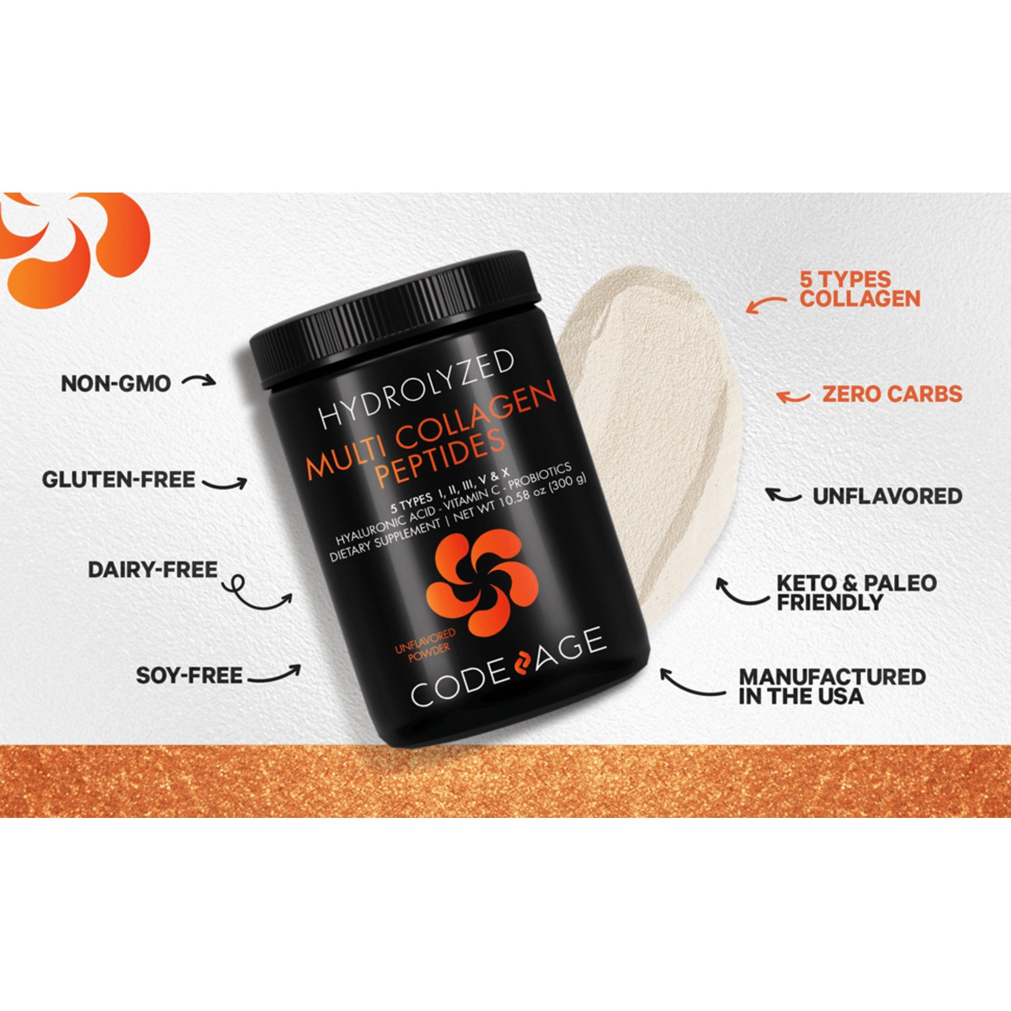 Codeage Hydrolyzed Multi Collagen Peptides Powder Supplement Black Edition - Bodybuilding.com