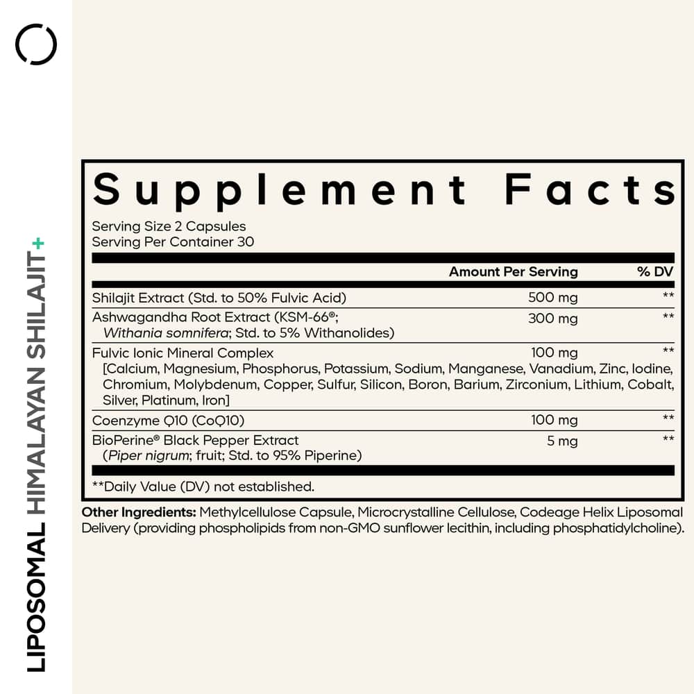 Codeage Liposomal Himalayan Shilajit+ - Bodybuilding.com