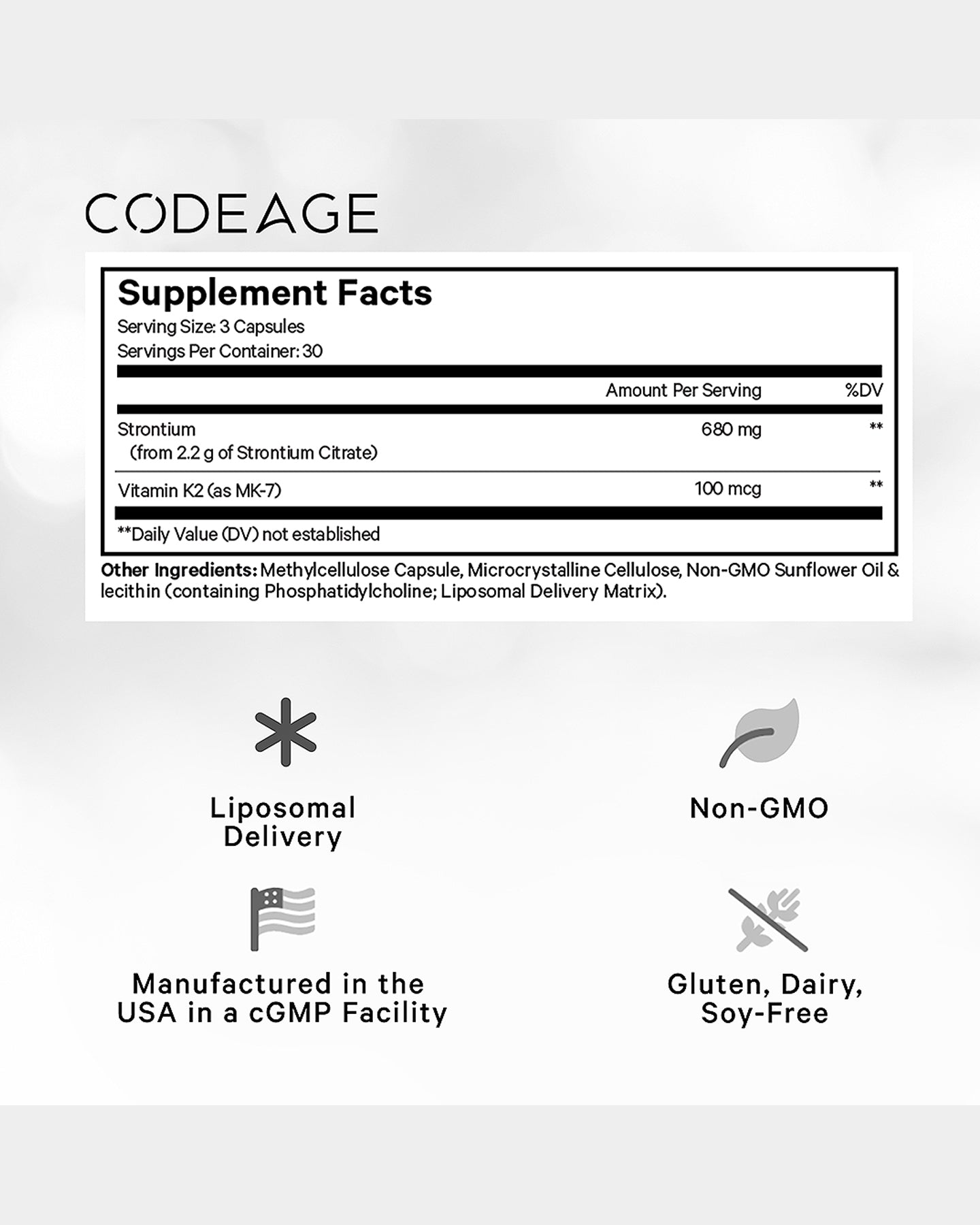 Codeage Liposomal Strontium - Bodybuilding.com