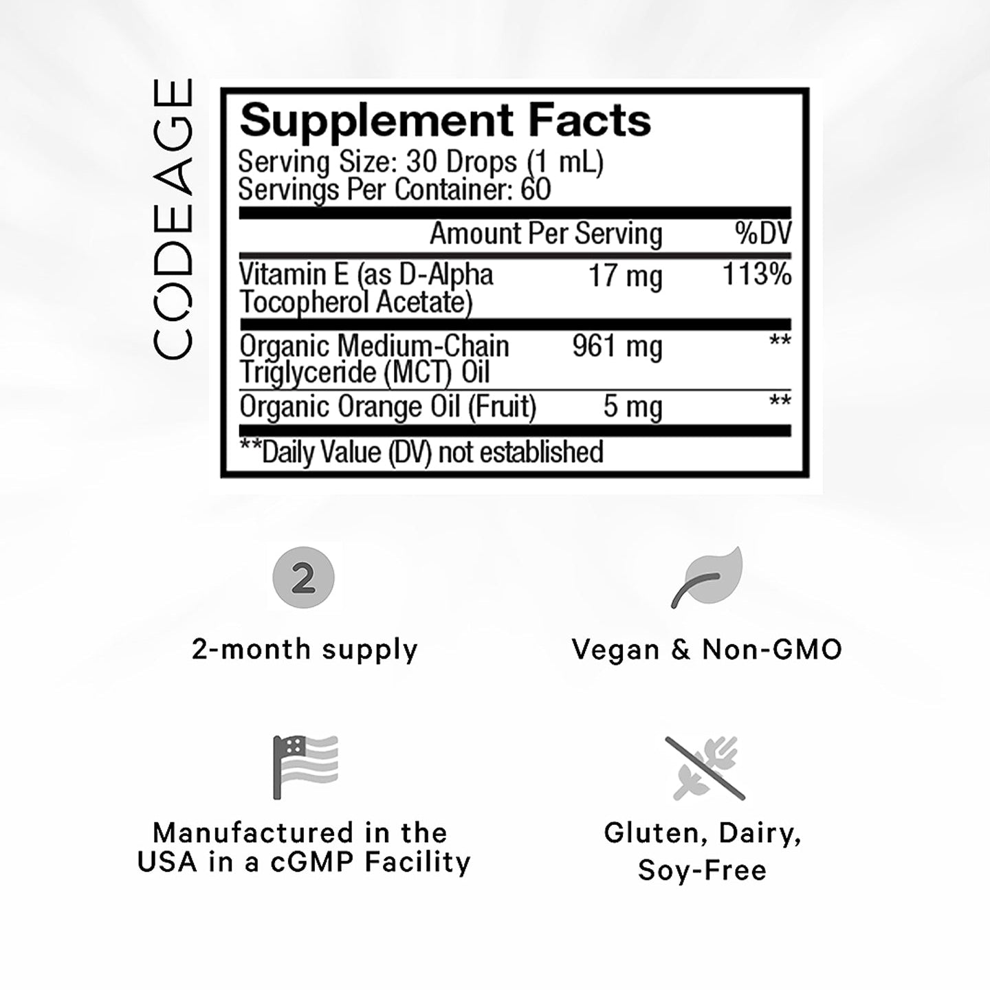 Codeage Liquid Vitamin E+ - Bodybuilding.com