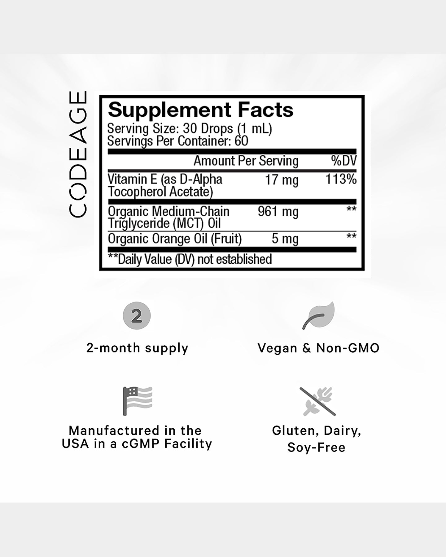 Codeage Liquid Vitamin E+ - Bodybuilding.com