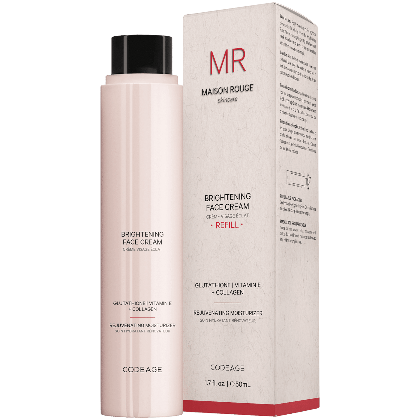Codeage Maison Rouge Brightening Face Cream Refill - Bodybuilding.com