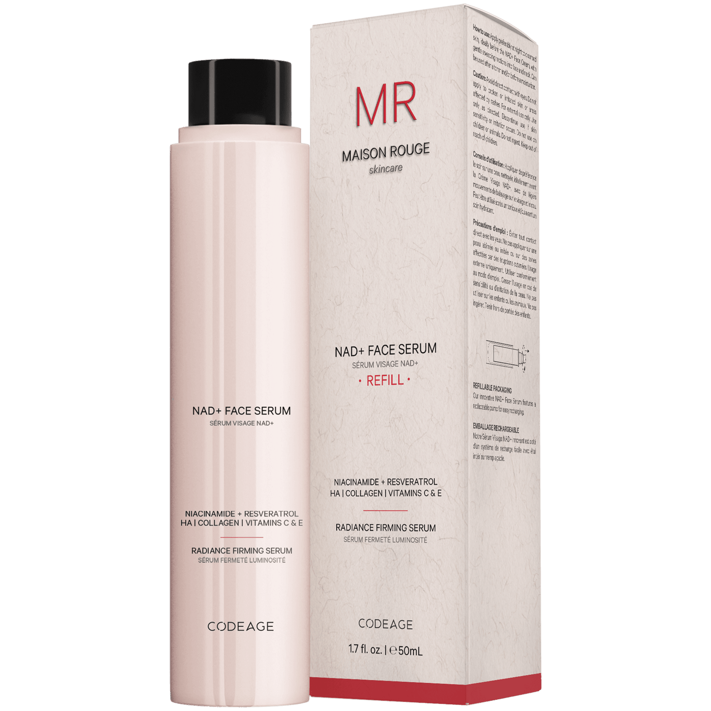 Codeage Maison Rouge NAD+ Face Serum Refill - Bodybuilding.com