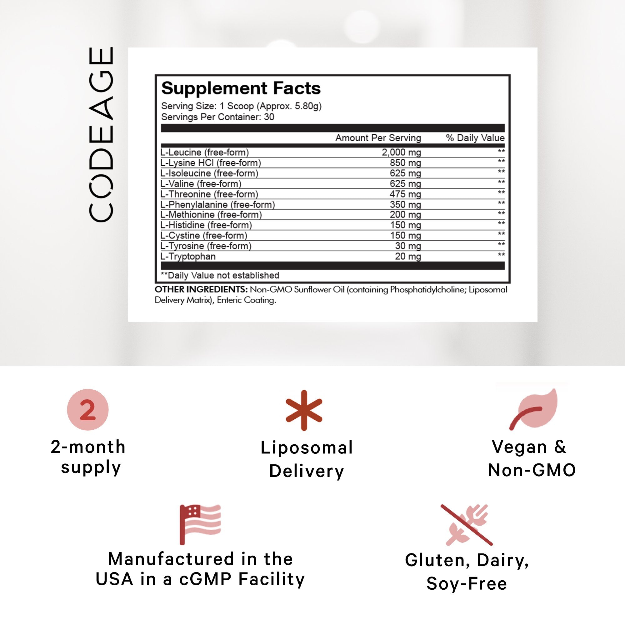 Codeage Multi Amino+ All 9 Essential Amino Acids Powder Supplement - Bodybuilding.com