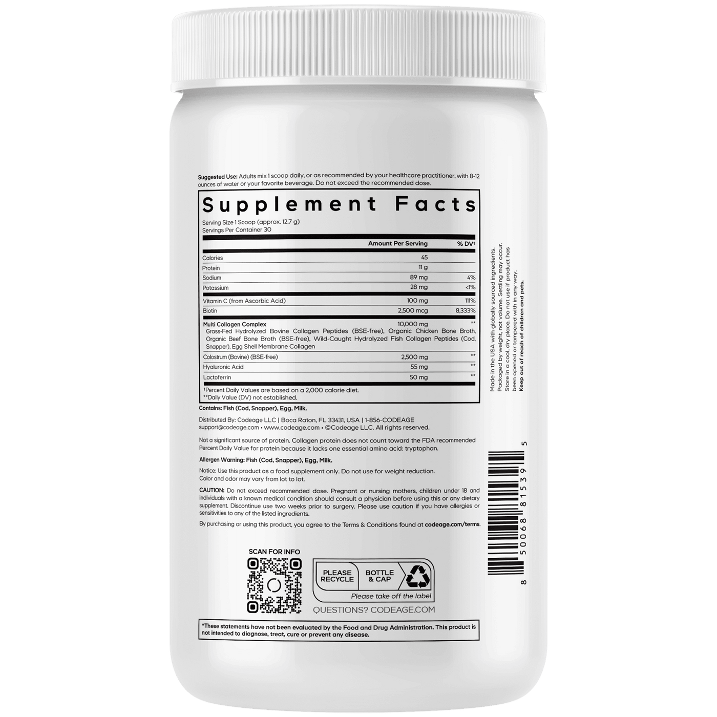 Codeage Multi Collagen Colostrum Platinum Powder - Bodybuilding.com