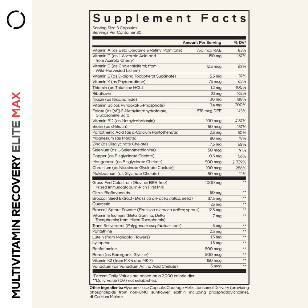 Codeage Multivitamin Recovery Elite Max - Bodybuilding.com