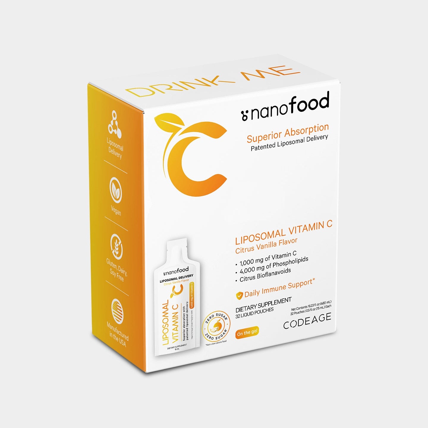 Codeage Nanofood Vitamin C Liquid Supplement - Bodybuilding.com