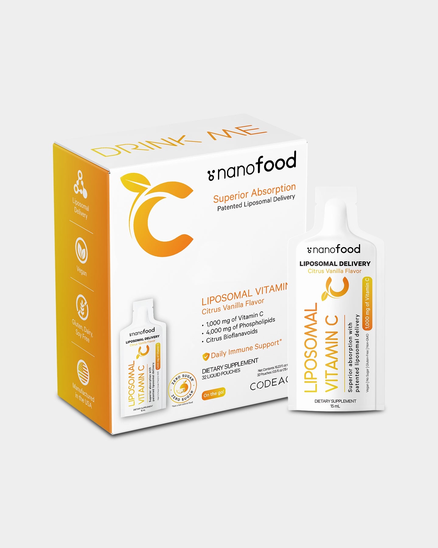 Codeage Nanofood Vitamin C Liquid Supplement - Bodybuilding.com