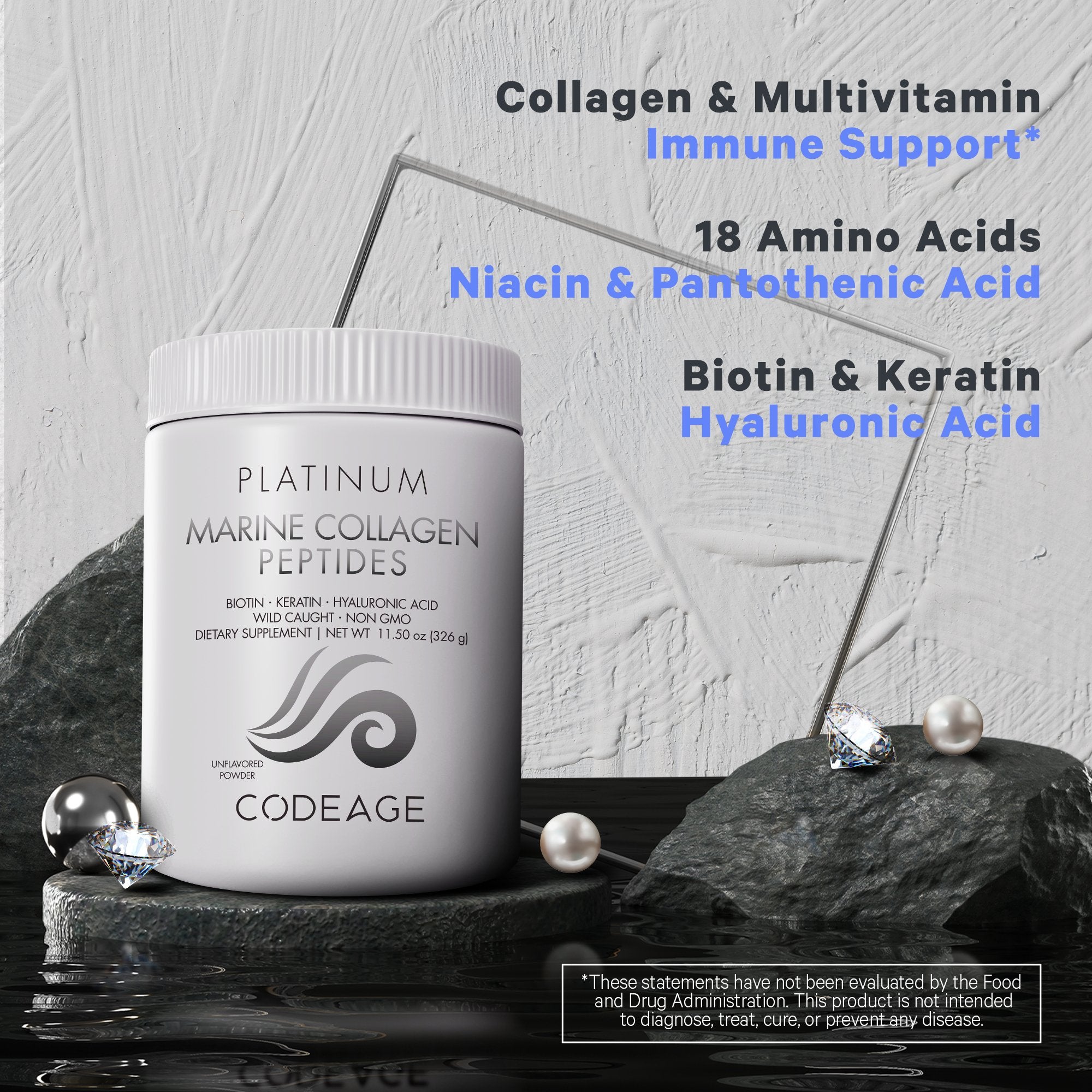 Codeage Platinum Marine Collagen Peptides Supplement Powder - Bodybuilding.com