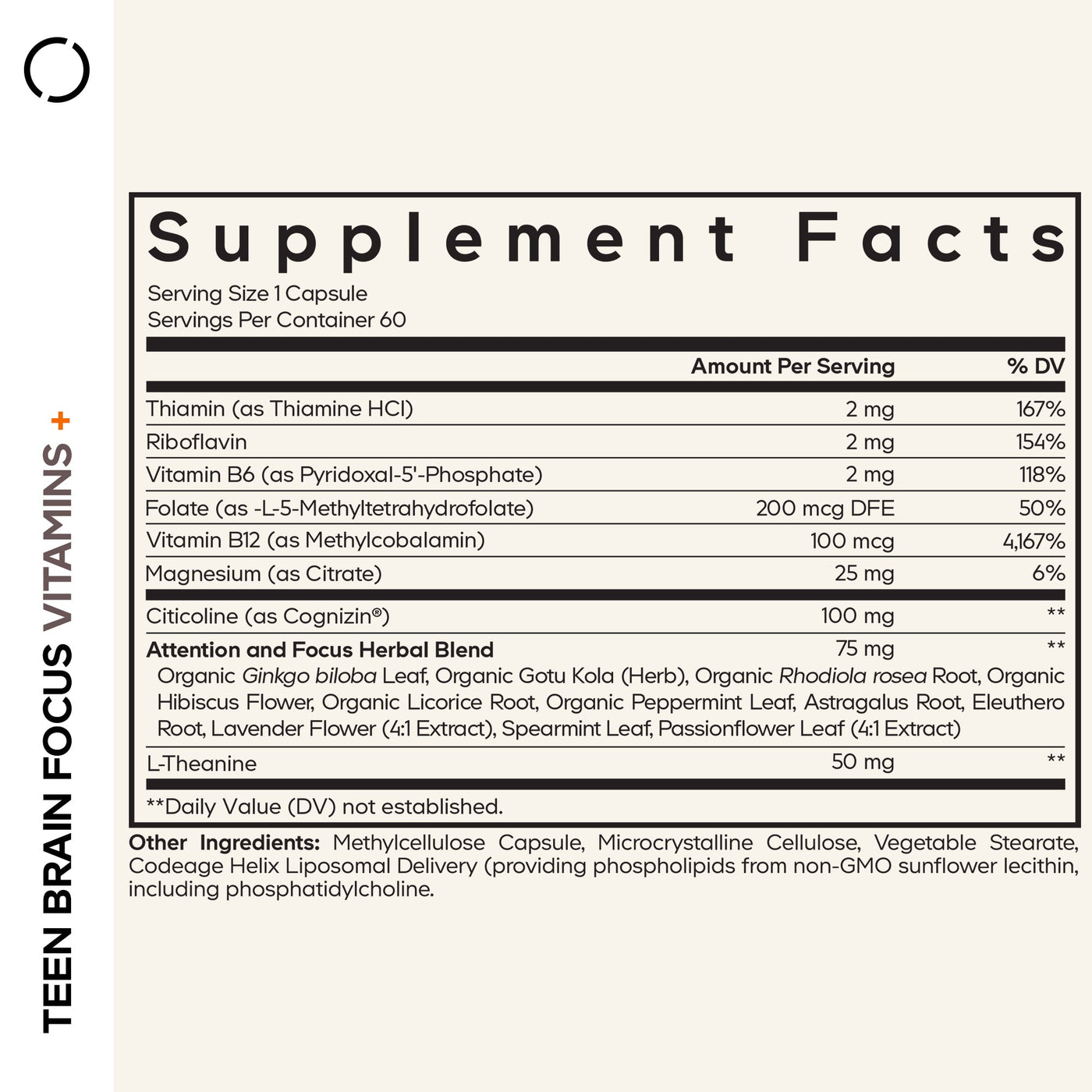Codeage Teen Brain Focus Vitamins+ - Bodybuilding.com