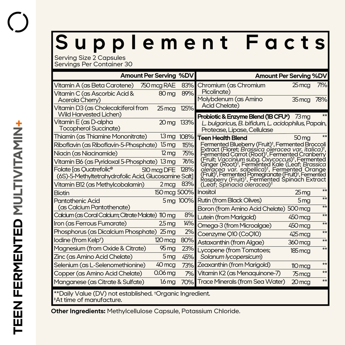 Codeage Teen Fermented Multivitamin+ Supplement - Bodybuilding.com