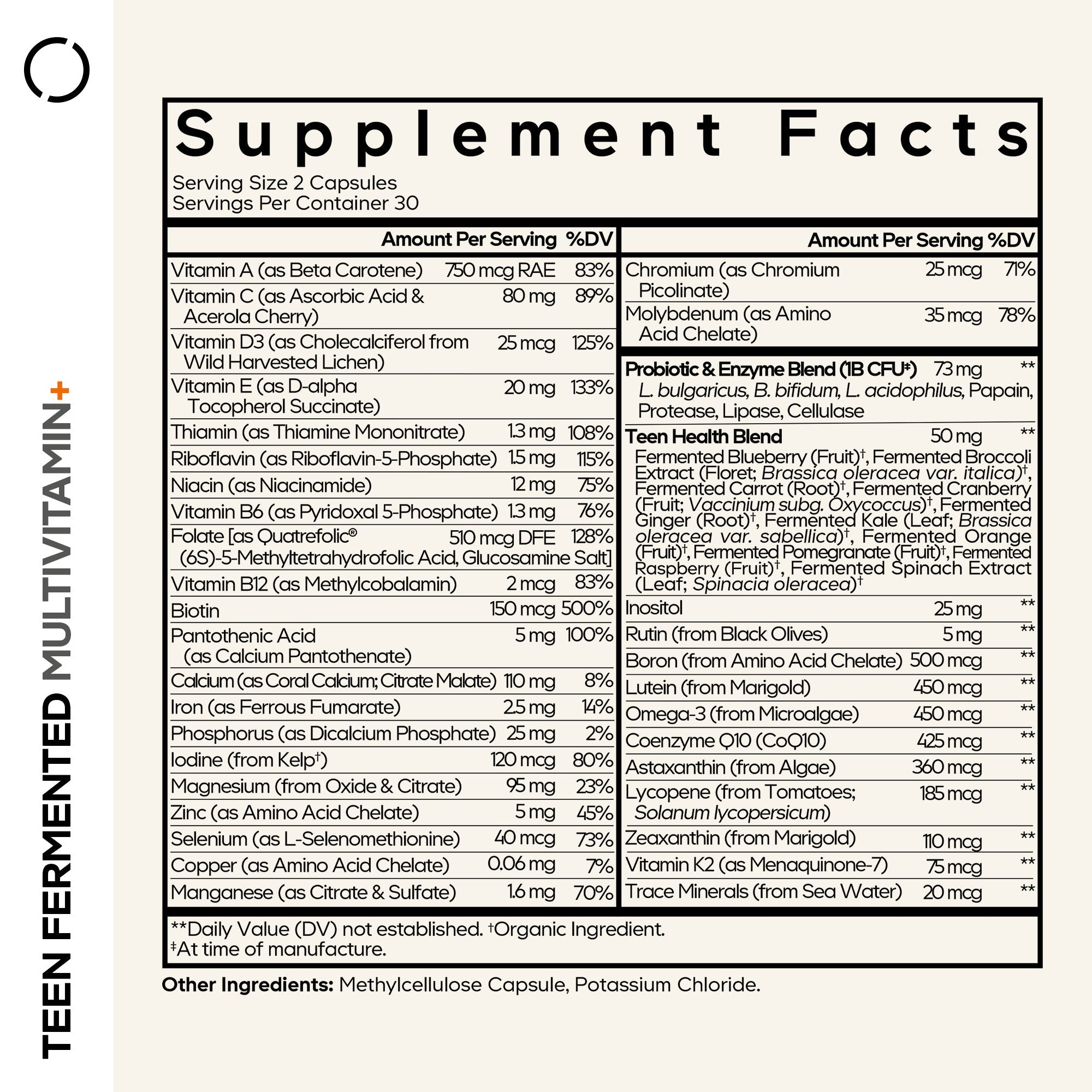 Codeage Teen Fermented Multivitamin+ Supplement - Bodybuilding.com