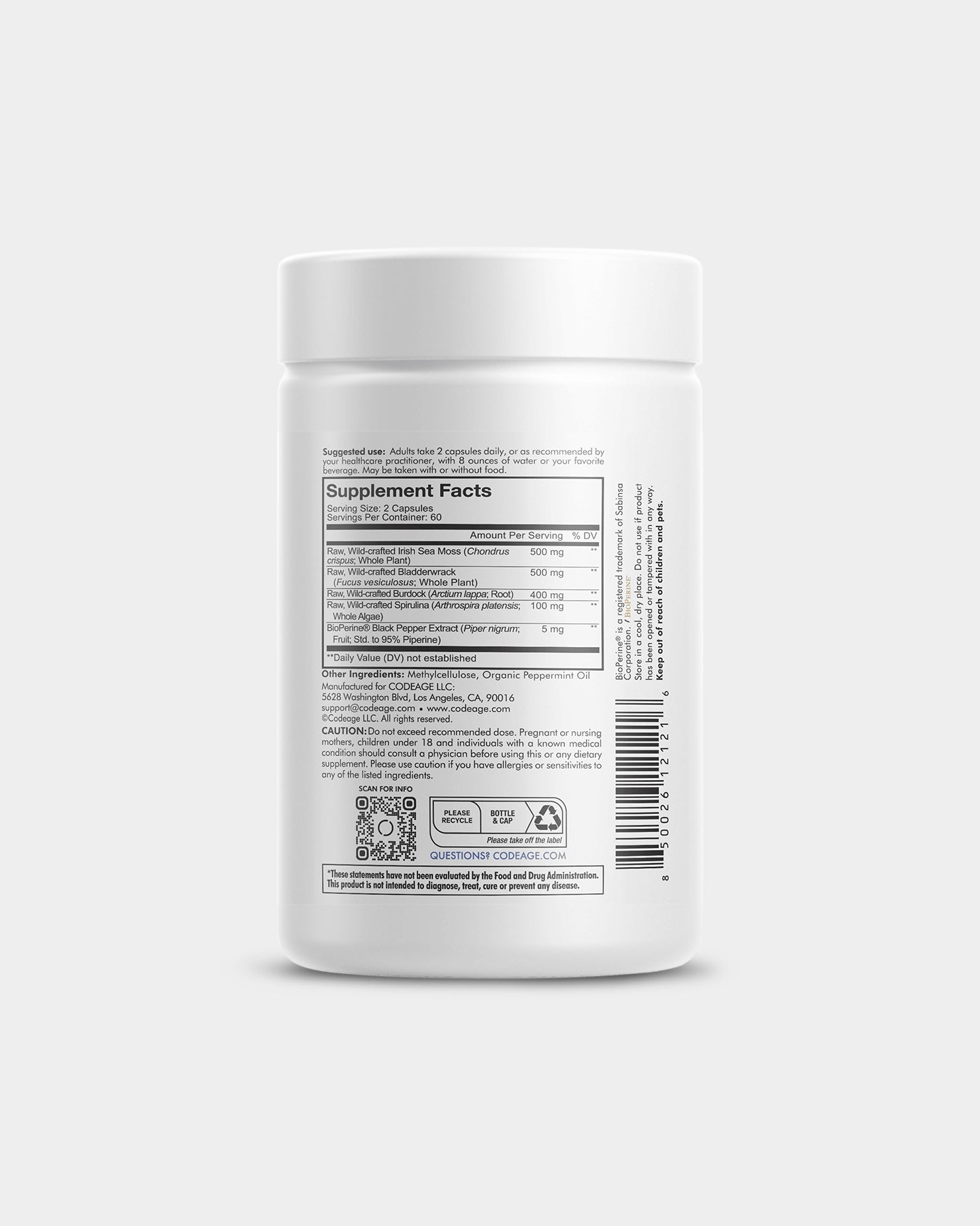 Codeage Wildcrafted Sea Moss Supplement - Bodybuilding.com