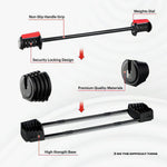 DMOOSE 2 - in - 1 Adjustable Dumbbell & Barbell 90 lb Set - Bodybuilding.com