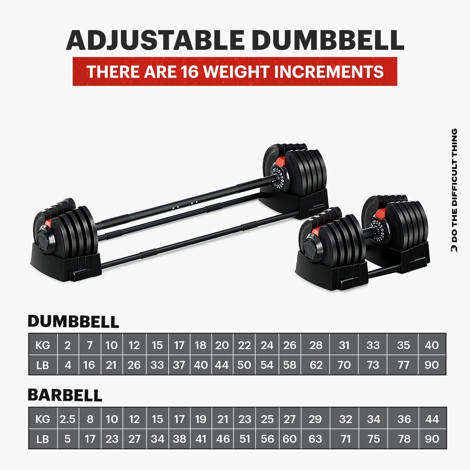 DMOOSE 2 - in - 1 Adjustable Dumbbell & Barbell 90 lb Set - Bodybuilding.com