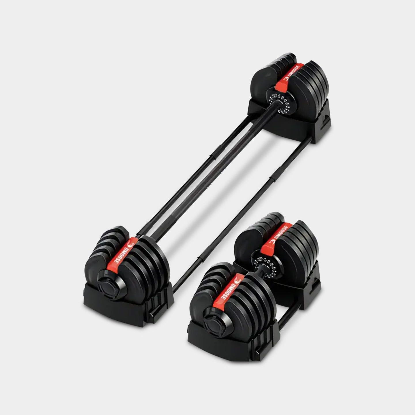 DMOOSE 2 - in - 1 Adjustable Dumbbell & Barbell 90 lb Set - Bodybuilding.com