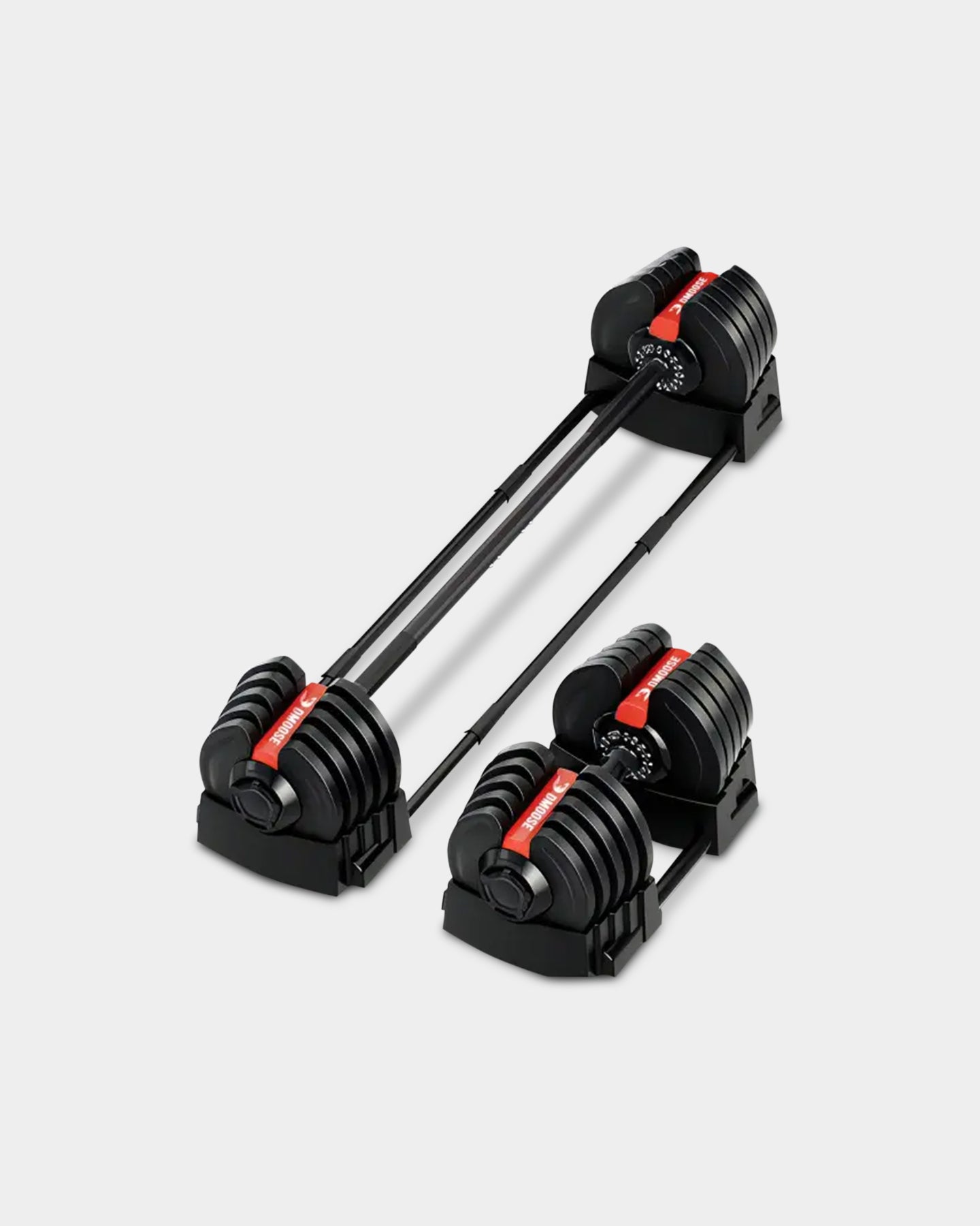 DMOOSE 2 - in - 1 Adjustable Dumbbell & Barbell 90 lb Set - Bodybuilding.com