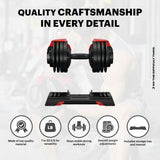 DMOOSE Adjustable Dumbbell 52 lbs Single - Bodybuilding.com