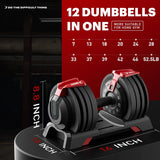 DMOOSE Adjustable Dumbbell 52 lbs Single - Bodybuilding.com