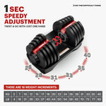 DMOOSE Adjustable Dumbbell 90 lbs Single - Bodybuilding.com