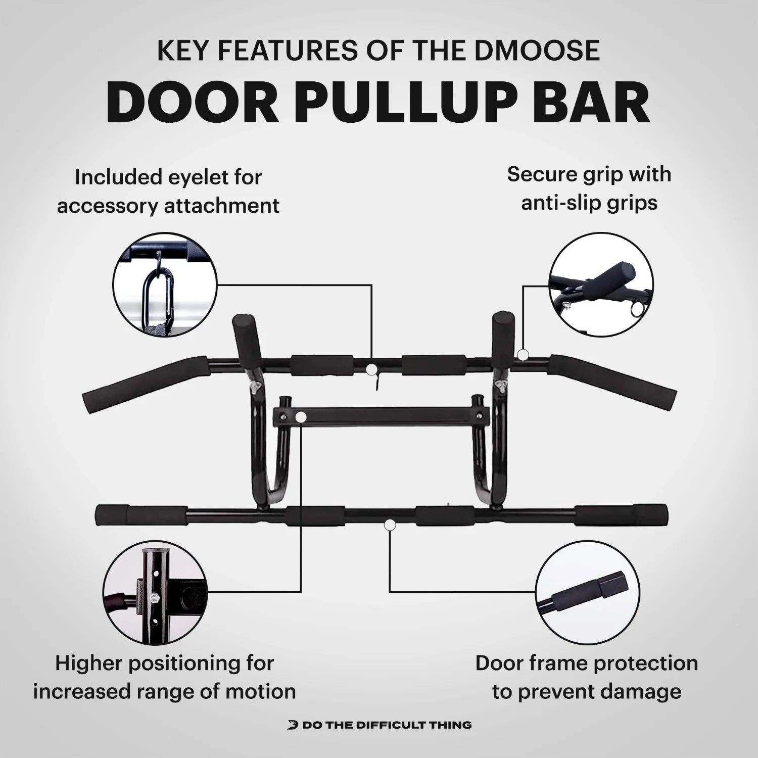 DMOOSE Doorway Pull Up Bar - Bodybuilding.com