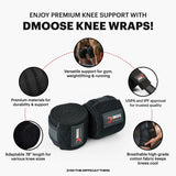 DMOOSE Knee Wraps Pair - Bodybuilding.com