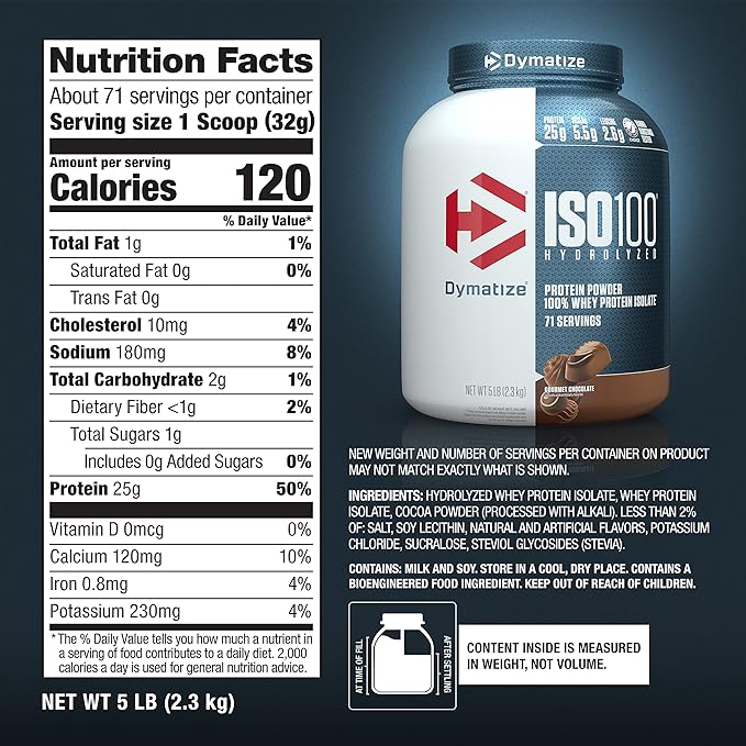 Dymatize Iso 100 Hydrolized Protein Powder - Bodybuilding.com