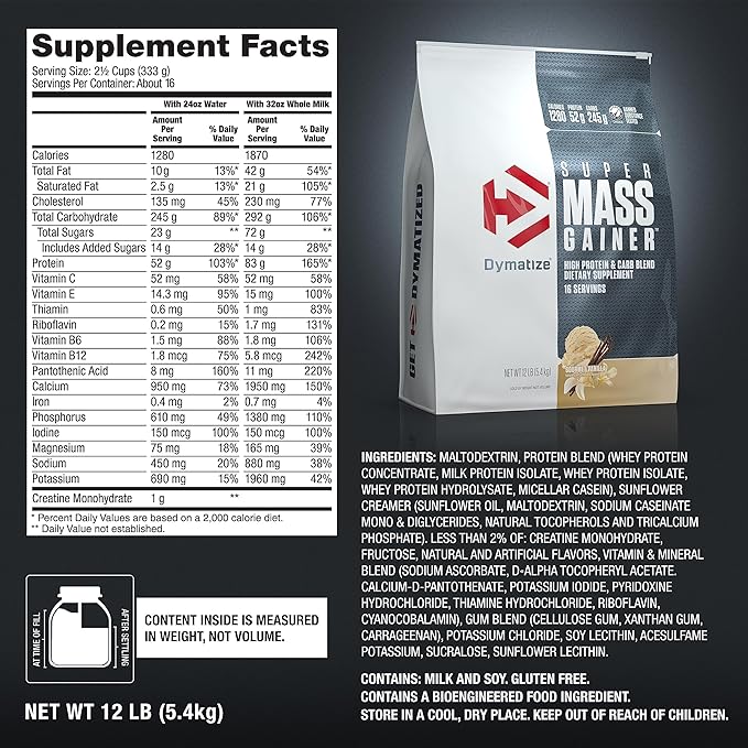 Dymatize Super Mass Gainer Protein Blend - Bodybuilding.com